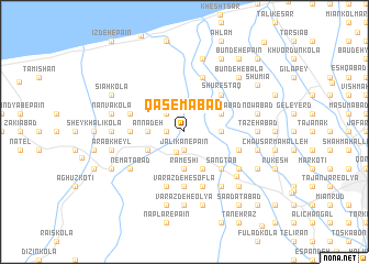 map of Qāsemābād