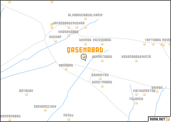 map of Qāsemābād