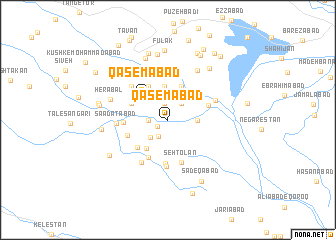 map of Qāsemābād