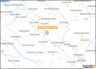 map of Qāsemābād