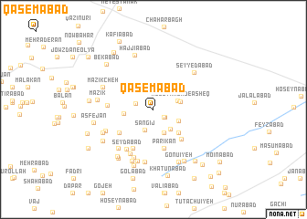 map of Qāsemābād