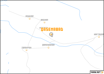 map of Qāsemābād