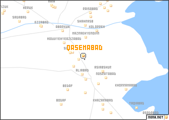 map of Qāsemābād