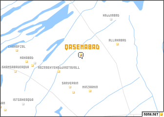 map of Qāsemābād