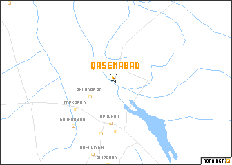 map of Qāsemābād