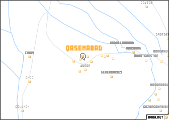 map of Qāsemābād