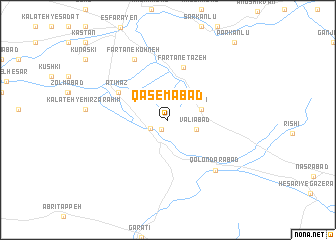 map of Qāsemābād