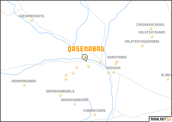 map of Qāsemābād