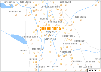 map of Qāsemābād