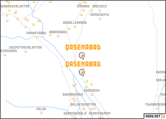 map of Qāsemābād