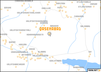 map of Qāsemābād