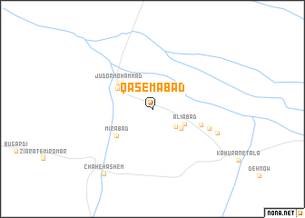 map of Qāsemābād