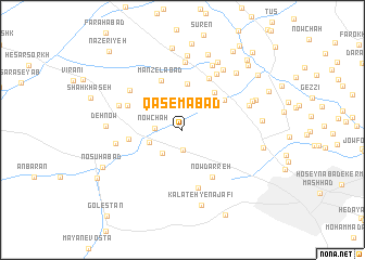 map of Qāsemābād