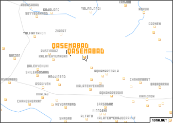 map of Qāsemābād