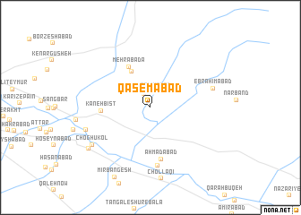 map of Qāsemābād