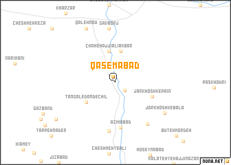map of Qāsemābād