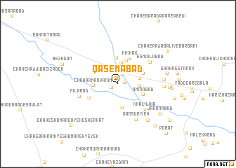 map of Qāsemābād