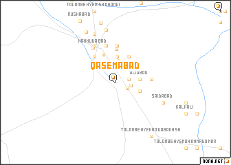 map of Qāsemābād