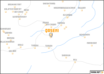 map of Qāsemī