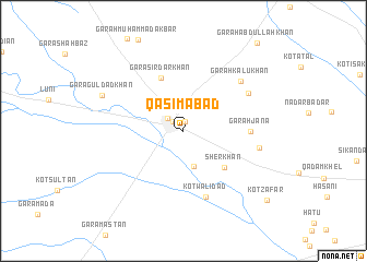 map of Qāsimābād