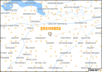 map of Qāsimābād
