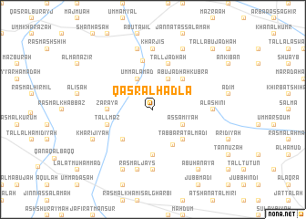 map of Qaşr al Hadlāʼ