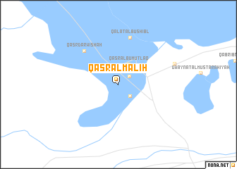 map of Qaşr al Māliḩ