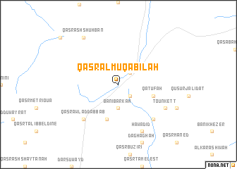 map of Qaşr al Muqābilah