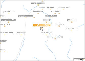 map of Qaşr Bū Zīrī