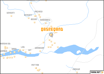 map of Qaşr-e Qand