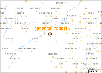 map of Qaşr-e Salţanatī