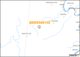 map of Qaşr-e Sheykh