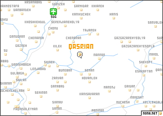 map of Qaşrīān