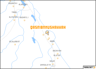 map of Qaşr Ibn Mushawwah