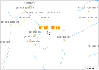 map of Qaşr Maned