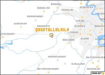 map of Qaşr Tall al Milḩ