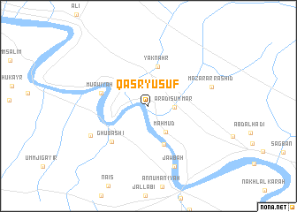 map of Qaşr Yūsuf