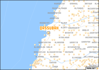 map of Qaşşūbah