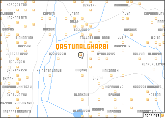 map of Qasţūn al Gharbī