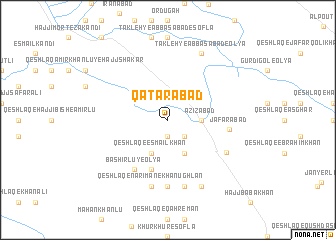map of Qaţārābād