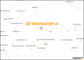 map of Qaţār Āghāj-e Soflá
