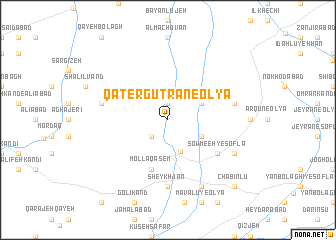 map of Qāţer Gūtran-e ‘Olyā