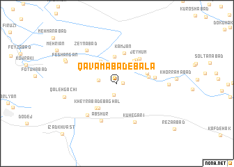 map of Qavāmābād-e Bālā