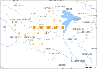 map of Qavāmābād-e Pā\