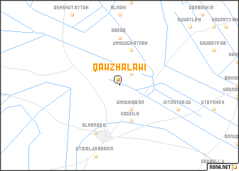 map of Qawz Ḩalawī