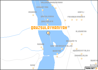 map of Qawz Sulaymānīyah