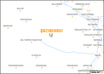 map of Qāẕī Akhavī