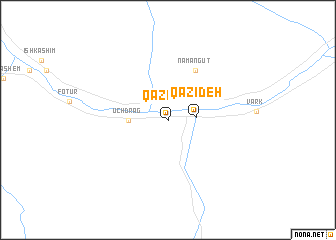 map of Qāẕī Deh