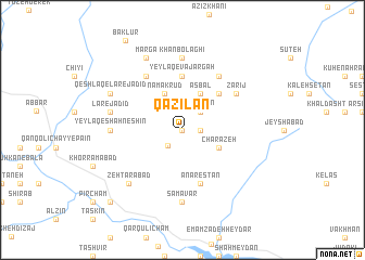 map of Qāẕī Lān