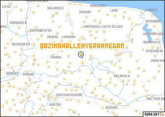 map of Qāẕī Maḩalleh-ye Pahmedān